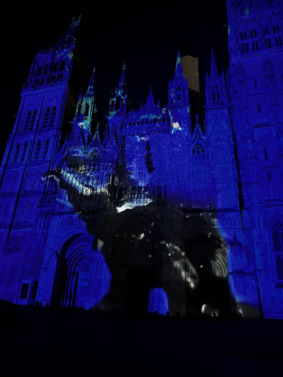 NicolasMayerNMR's tweet photo. Cathédrale de Lumière revient à @Rouen! Cette année, @Festival_NI oblige, les stars sont au rdv: Bob Wilson, Isabelle Huppert, Maya Angelou, Philip Glass... 25 minutes de poésie vous attendent, à découvrir dès vendredi 24.5 23h et jusqu’au 28 septembre : https://t.co/rtNjGtEgKK https://t.co/74sNT2l51X