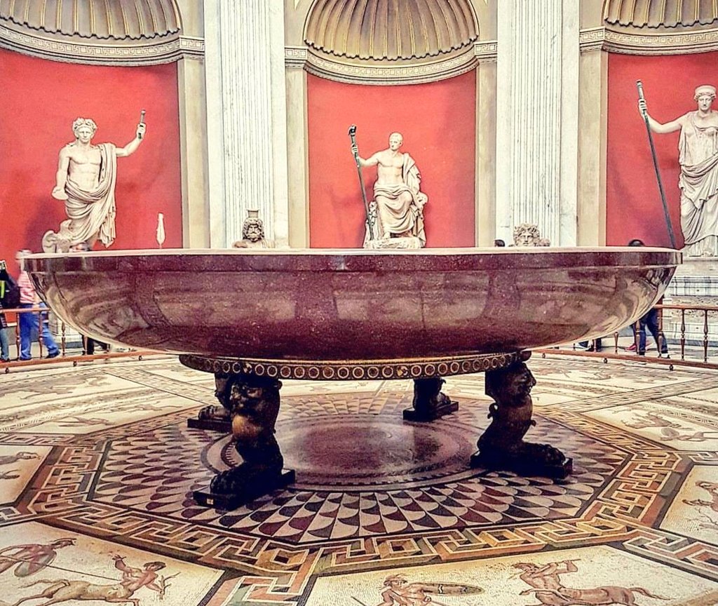 For a sense of the wealth of its museums, this is Emperor Nero's 2,000-year-old bathtub. It's made of porphyry, an extremely rare Egyptian marble that if you were to acquire that much of it today, it would cost around $1 billion.
