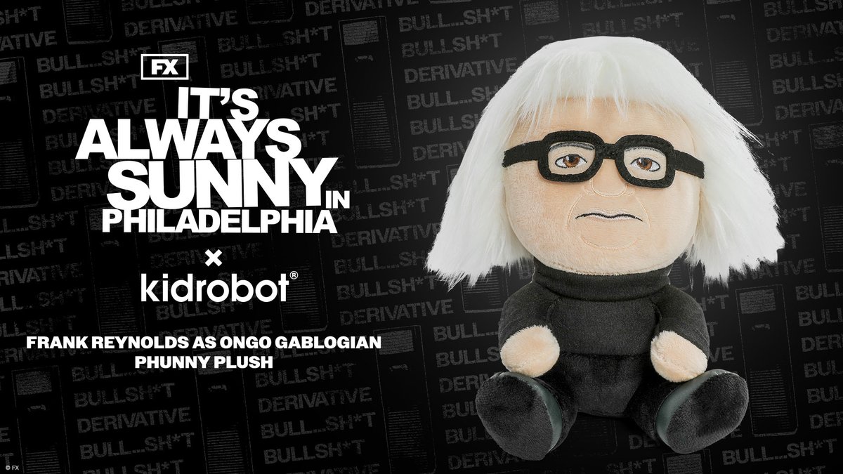 It’s always PHUNNY in Philadelphia, right?! Short, stout, and ready to influence the art market, this Frank Reynolds Phunny Plush by Kidrobot is a must-have for every It’s Always Sunny in Philadelphia fan.  kidrobot.com/products/it-s-…