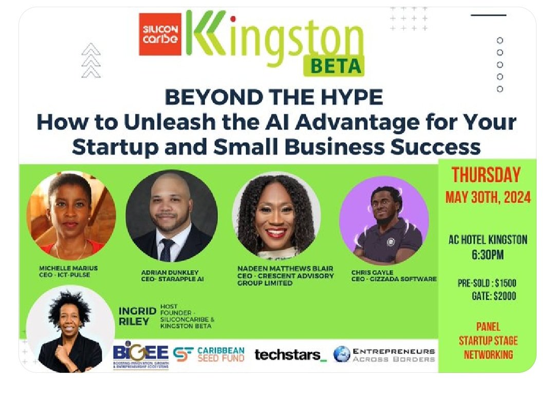 1 Week Away!! At the next @KingstonBETA 

 BEYOND THE HYPE: How to Unleash the Ai Advantage for Your Startup and Small Business Success. 

We're excited about  Who's Speaking & Who's Pitching!
#techevent 
#techstartups
#techcommunity 
#digitalbusiness