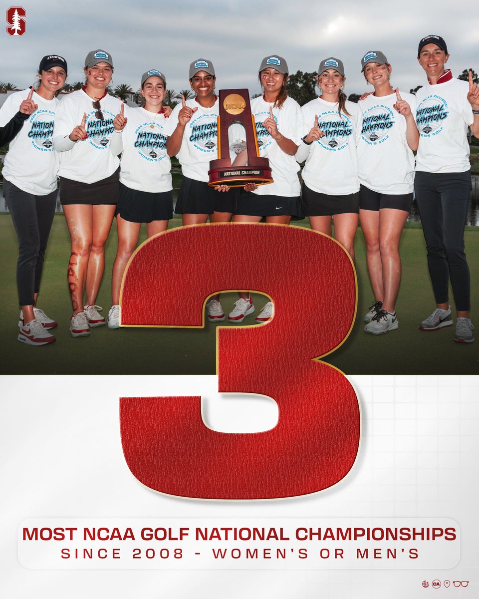 No program has had as much success winning national championships as Stanford in the Match Play era. #GoStanford
