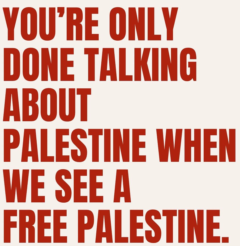 KEEP TALKING ABOUT PALESTINE