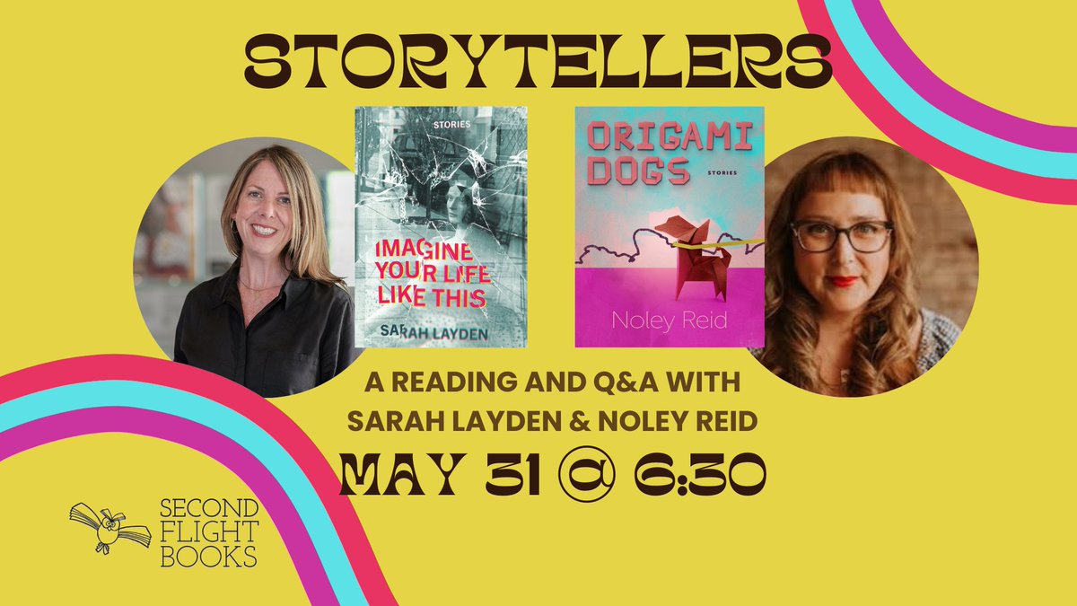 Second Flight Books (@2ndflightbooks) on Twitter photo Join us NEXT FRIDAY at 6:30 for two Hoosiers who've mastered the short story. A perfect way to launch a literary summer! With the lovely <a href="/NoleyReid/">Noley Reid</a> & <a href="/BySarahLayden/">Sarah Layden</a> Join us NEXT FRIDAY at 6:30 for two Hoosiers who've mastered the short story. A perfect way to launch a literary summer! With the lovely <a href="/NoleyReid/">Noley Reid</a> & <a href="/BySarahLayden/">Sarah Layden</a>