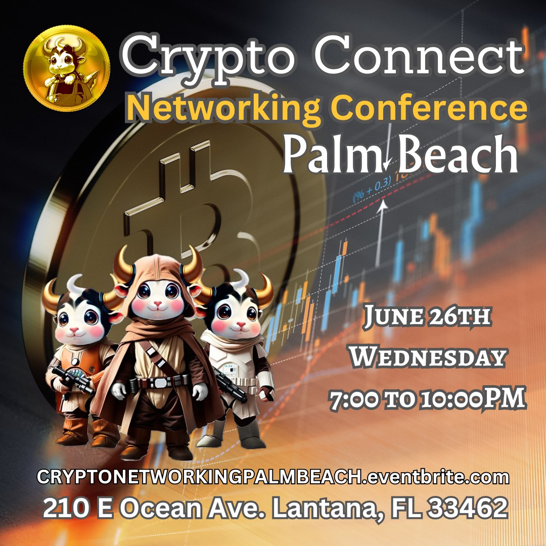 Palm Beach, here we come! Can't wait to meet up at the Crypto Connect Networking Conference. 🤝🔗 #CryptoCommunity #NetworkingEvent #CryptoBull #gaming #newrelease #gamersunite #MemeCoins #CryptoMemes #Community #CryptoCurrency #CryptoTrading #SolanaSol #SolanaNFT #mobilegaming