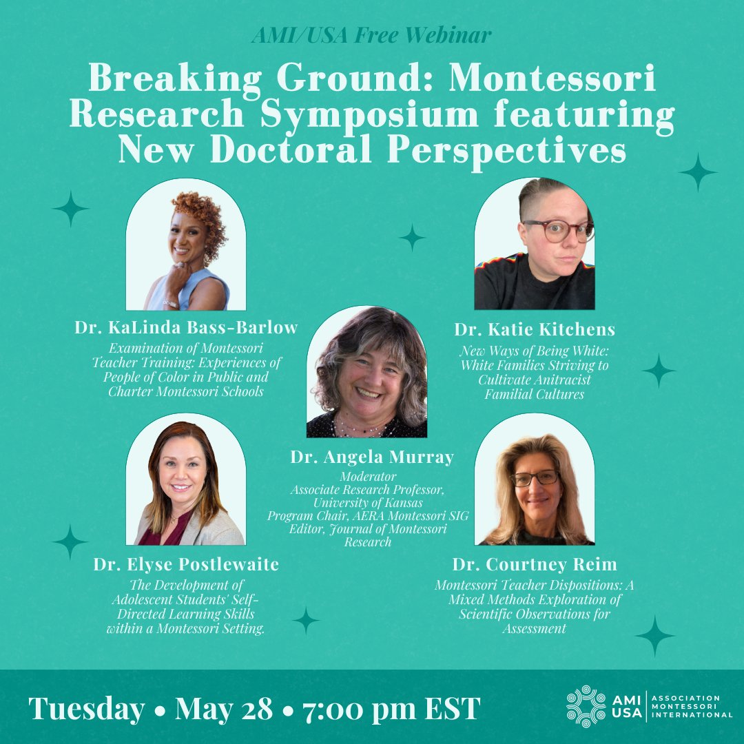 Dr. Montessori was an avid researcher. Today, many good research studies continue to unearth some exciting findings. Join us on Tuesday, May 28th. 
Don't miss this opportunity to explore the latest exciting findings in Montessori research.
Register today: loom.ly/XNAw62c
