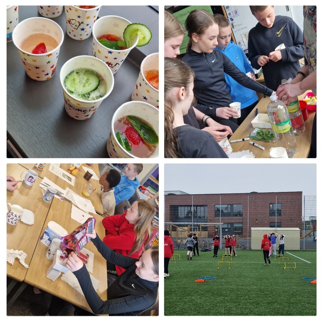 P7/6 have had so much fun participating in Health Week , we have had Smoothie making 🍌 🍓   cresting our own juice 🥒 🍋 🍋‍🟩 All different kinds of activities throughout the week 
, the ultimate Clyde Canter, we finished off with our exceptional Clyde Sports Day