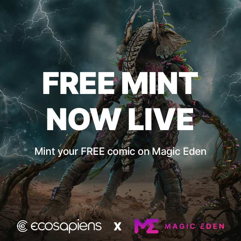 FREE Mint is NOW LIVE on <a href="/MagicEden/">Magic Eden 🪄</a> 

Mint your comic today and earn EcoPoints: magiceden.io/launchpad/ecos…

5 rarities to collect. Will you collect them all?

Reminder: you will need $SOL gas to mint. Magic Eden recommends ~0.03 SOL to be able to mint.