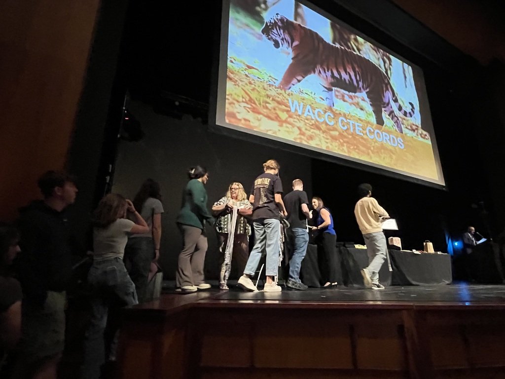 At the Tiger Way today, our 1st members of National Technical Honor Society received their honor cords to wear at graduation. To be eligible to join NTHS, members had to earn a GPA of 3.8+ in WACC courses and be CTE pathway completers. Congrats to all! #ExperienceWCS #WCSmission