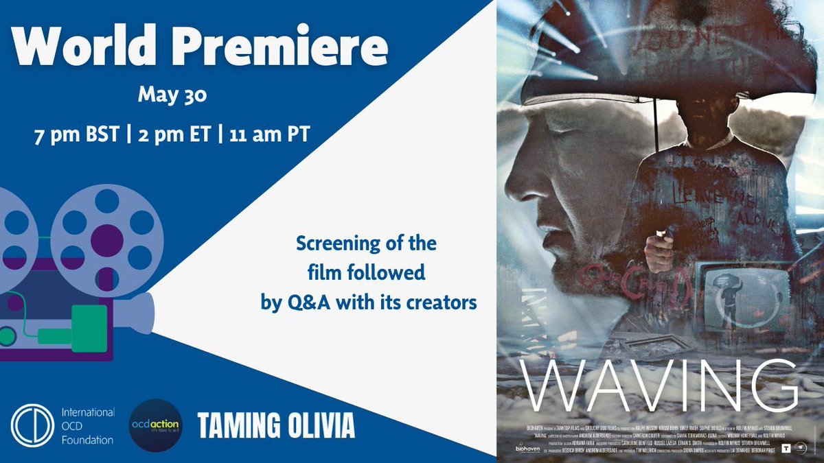 The premiere of Waving is finally here! An online event hosted with the @iocdf, @OCDAction and @tamingolivia. So glad to be able to finally share this with the #ocdcommunity. Link available via our socials on 30th May.
*
#wavingfilm #wavingocdfilm #ocd #intrusivethoughts #ocdfilm