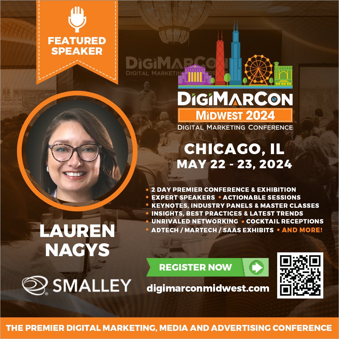 📣 Live now! Lauren Nagys from Smalley is sharing exclusive marketing strategies at DigiMarCon Midwest 2024, Soldier Field, Chicago, Illinois. Tune in and transform your marketing approach! digimarconmidwest.com

#DigitalMarketing  #MarketingEvent #DigiMarCon  #Chicago