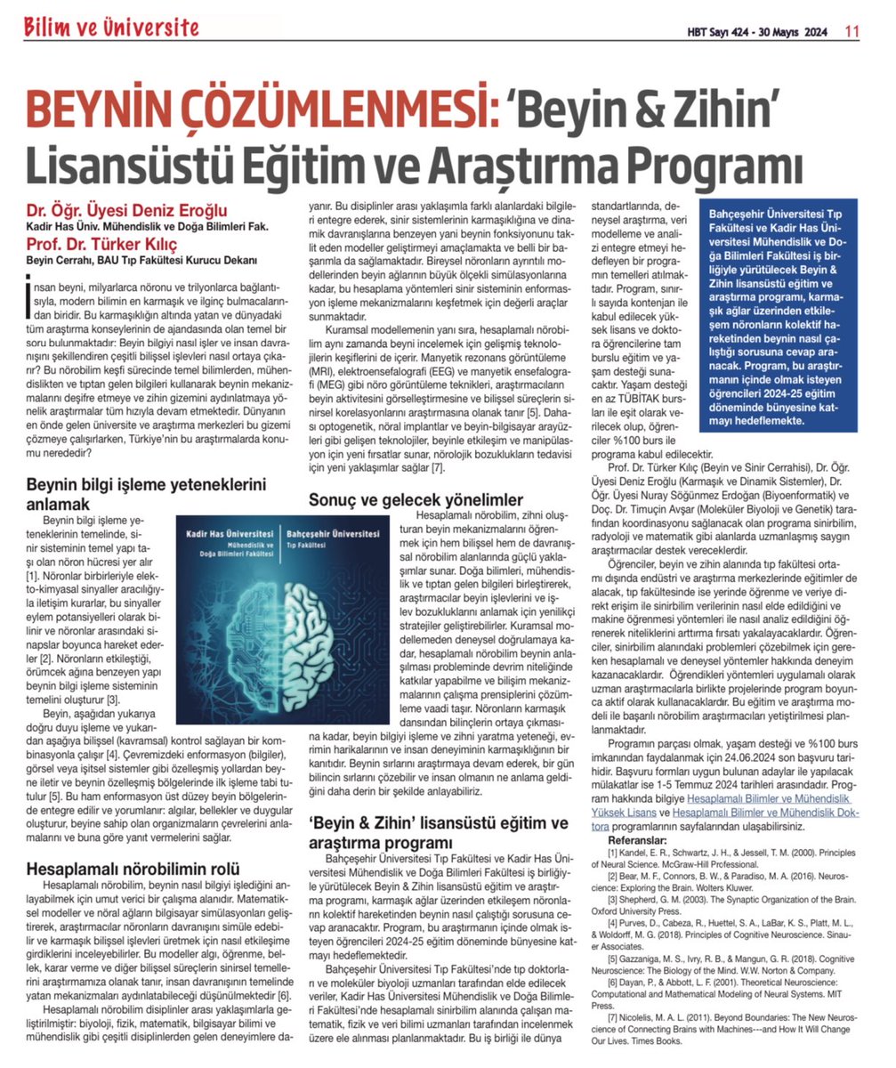 #BeyinZihinYaşam Yüksek Lisans Doktora Programı 8 öğrenci seçecek, burslu..

İlk..

Beyin Nasıl Zihin Oluşturuyor? diye merak edenler için..