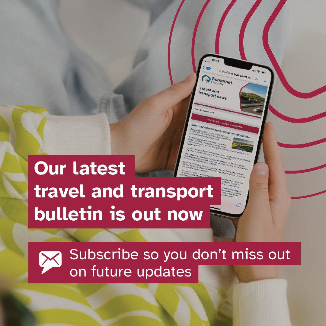 Did you know we have a range of news bulletins? Travel & transport is out now! Discover 👇 📱 New clickable Digital Slinky service 🚸 #Frome Safer School Streets trial 🛴 Lawful e-scootering 101 🚖 Turn miles into smiles as a volunteer driver Subscribe orlo.uk/p7BBH