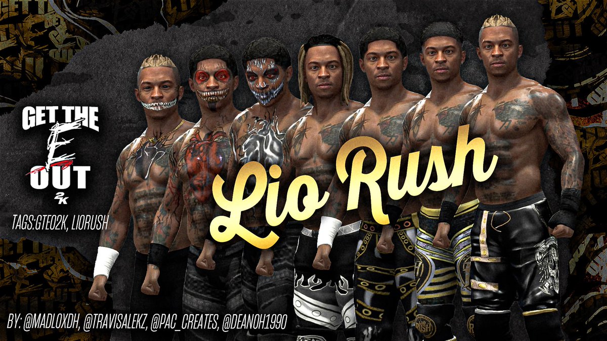 The @IamLioRush pack is available NOW in #WWE2K24‼️ Brought to you by #GTEO2K Creators: @Stranger_Goonie, @PAC_Creates, @travisalekz, @deanoh1990 Movesets: @HarvAddy Graphic: @triptoneverIand The “Blackheart” upload includes a special entrance and moveset by Harv 🖤 Enjoy!