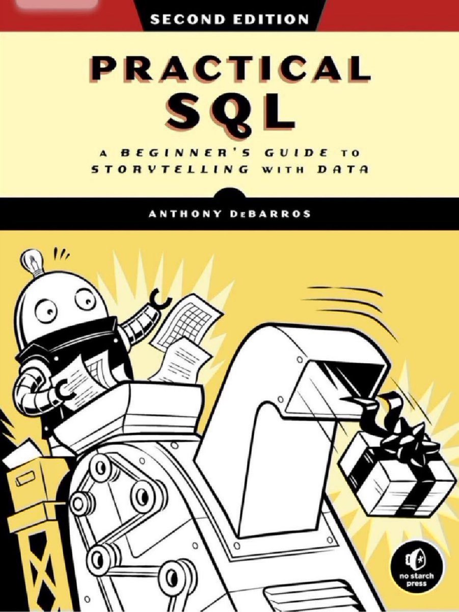 Practical #SQL [2nd Edition] — A Beginner's Guide to Storytelling with Data: amzn.to/3VkeQTo
—————
#DataScience #DataScientists #DataFluency #DataLiteracy #DataStorytelling #Analytics #BI #DataAnalytics #CDO #DecisionScience