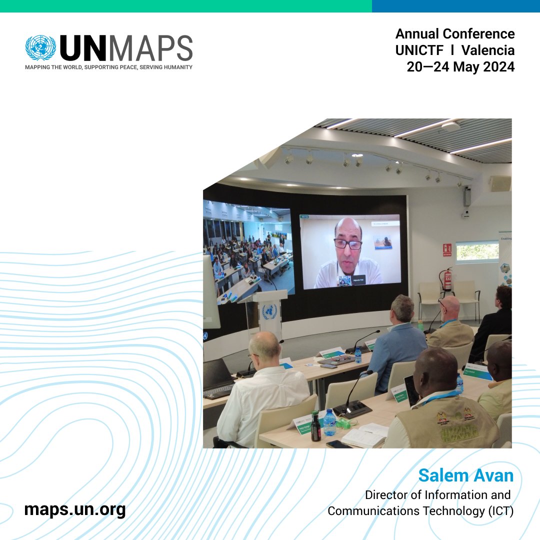 UN_Mappers's tweet image. Mr. Salem Avan underscored the crucial role of #geospatial work at the UN and the UN Maps alignment with UN 2.0 principles and the Quintet of Change. 
Thanking the participants, he bid farewell with hopes of seeing everyone at the next #UNMapsConference.
