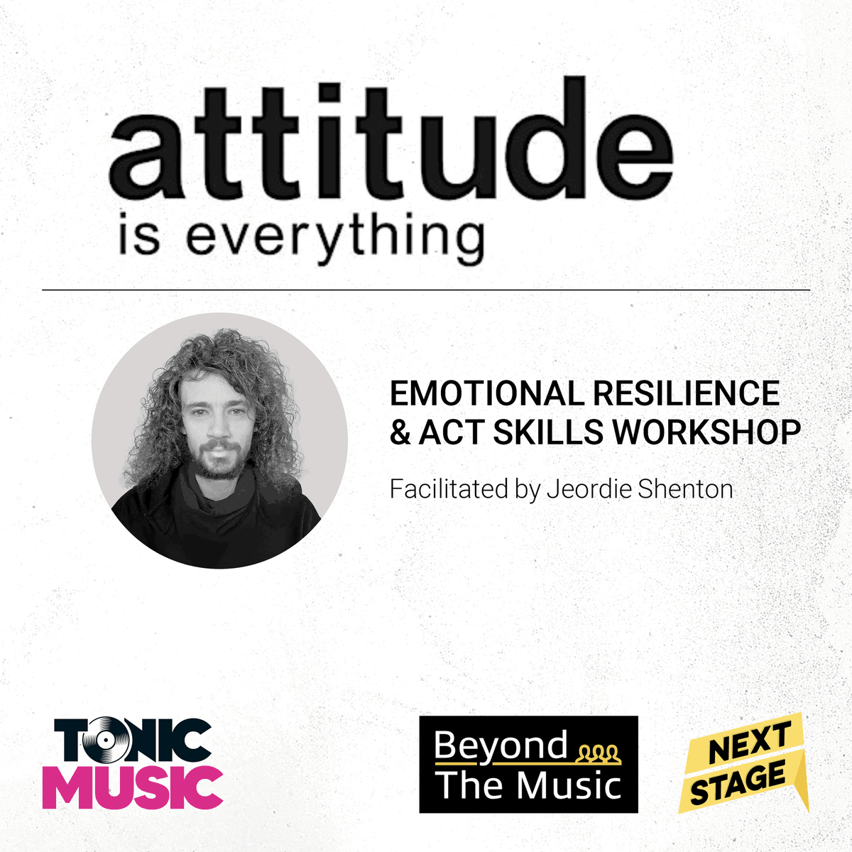Join us on 19th June for an online workshop on Emotional Resilience & ACT Skills, as part of @attitudetweets Beyond The Music series.

For more information and to register, please visit tonicmusic.co.uk/post/aiew24

#TonicMusic #AttitudeIsEverything #MentalHealth #Wellbeng #Music