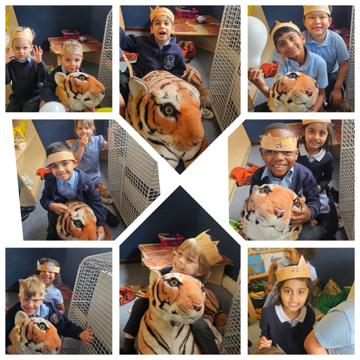StPetersEYFS's tweet photo. The tiger party was a roaring success! The children loved making their own sandwiches, creating tiger hats and watching the animated version of the Tiger who came to tea. We finished with some party games. #eyfs #thetigerwhocametotea #teaparty #reception https://t.co/s4e6q8xKhm