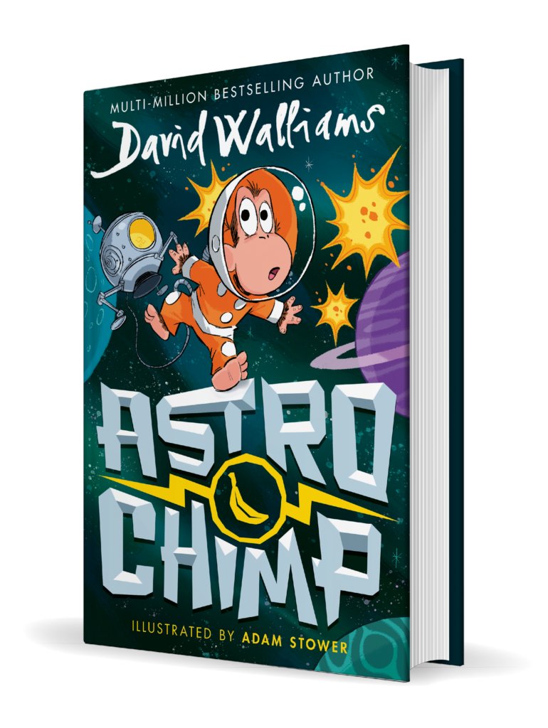 Strap in and hold onto your bananas.🐒 Join Chump the chimp on an interstellar adventure in @davidwalliams's first ever comic book #ASTROCHIMP, out now. Find a copy here. 👉 tinyurl.com/pwc2arpe