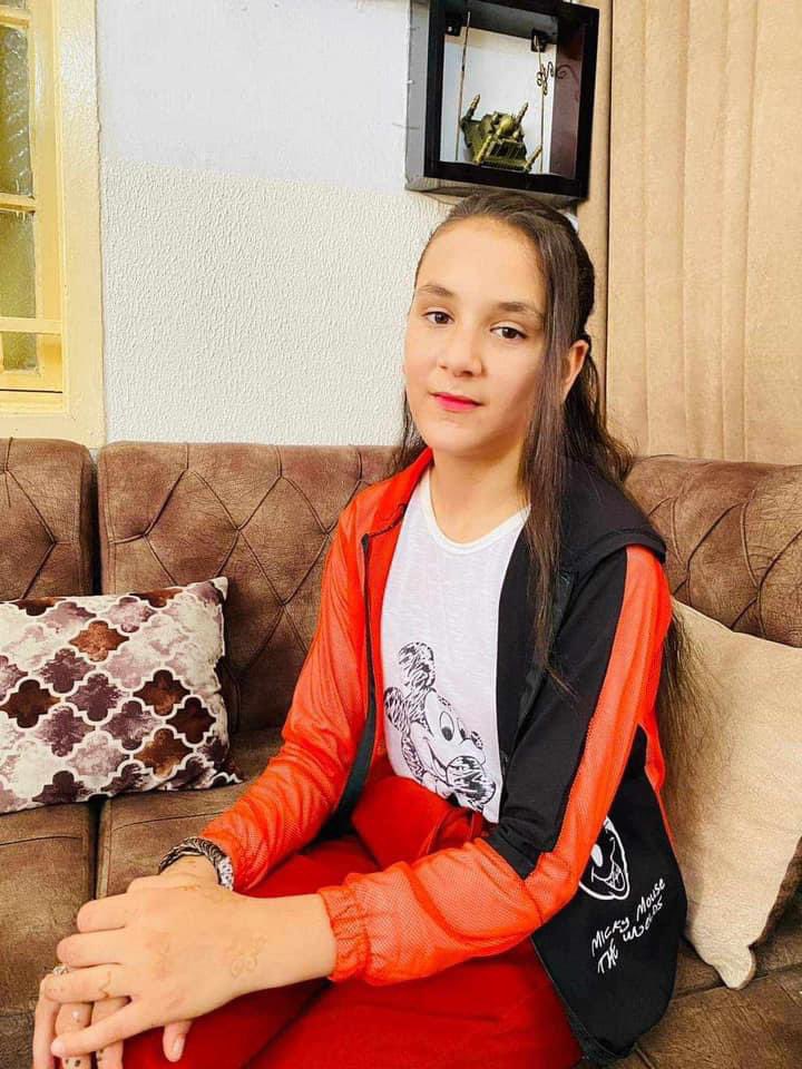 QudsNen's tweet image. An Israeli occupation sniper shot and killed 13-year-old Palestinian Malak Essam Al-Awadi as she stood in the courtyard of her home in Gaza.