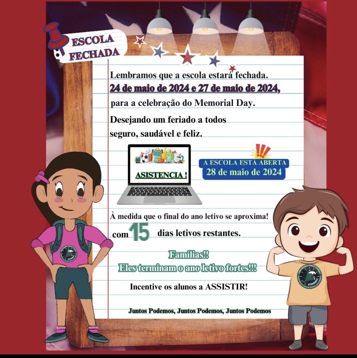 Let’s Finish Out This School Year Strong!!! 💪🏼 Attendance is a Big Deal!!
#TogetherweCan