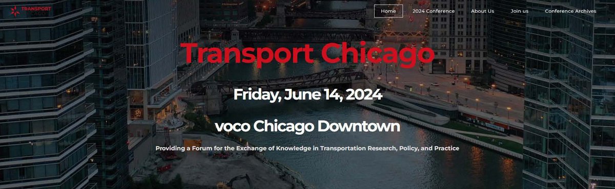 In the home stretch but still time to register for the 2024 <a href="/TransportChgo/">Transport Chicago</a> conference 6-14. The 39th annual event will address transit, electric vehicle planning, bike infrastructure, enhancing public spaces near transit stations, MAAS &amp; more transportchicago.org