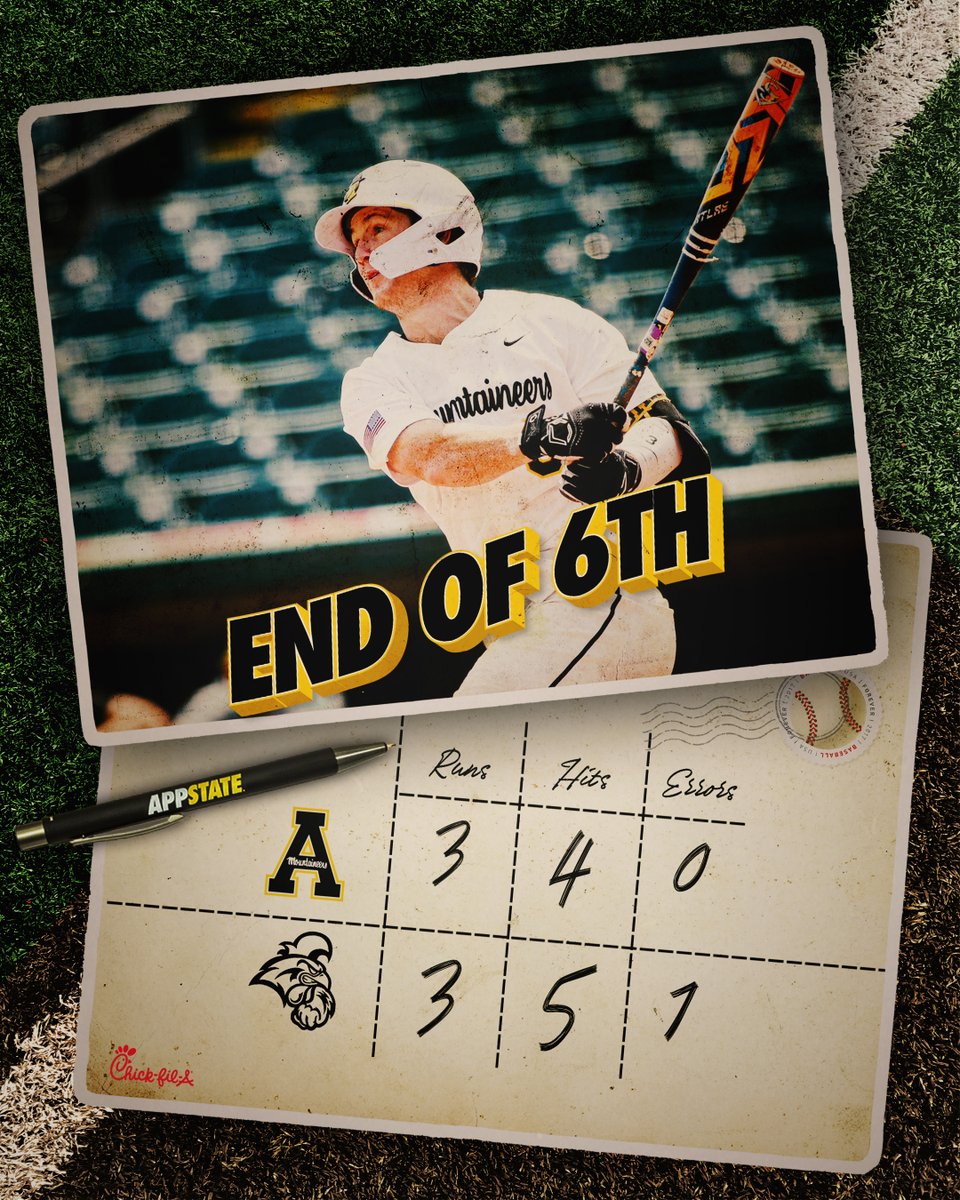 After six innings of play, we are tied at three. #TIGMA