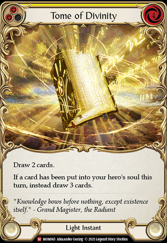 Tome of Divinity. Illustration for the Monarch expansion for Flesh and Blood TCG.

© 2021 Legend Story Studios

AD: Robbie Wen