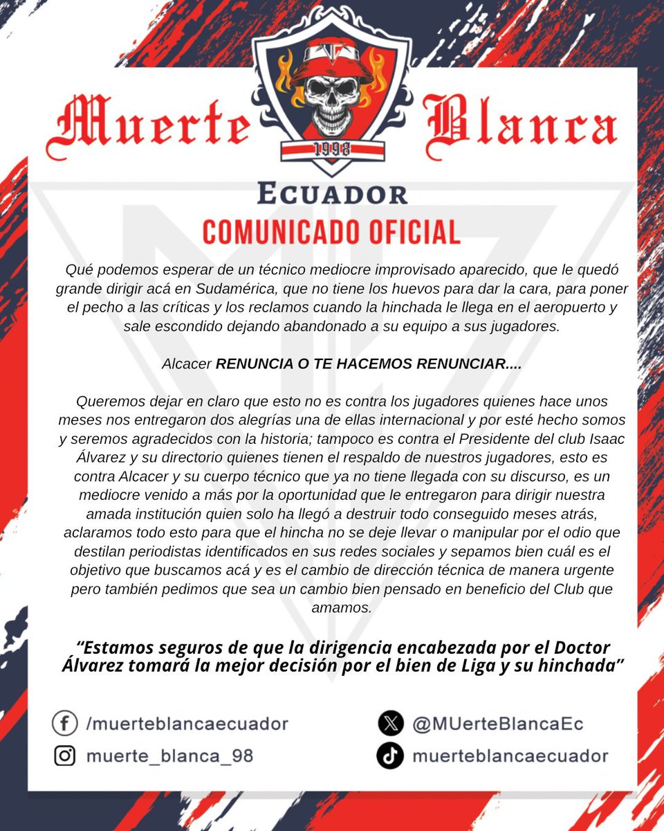 MUerteBlancaEc's tweet photo. ⚙️ 𝗠𝗕 𝗖𝗢𝗠𝗨𝗡𝗜𝗖𝗔𝗗𝗢 𝗨𝗥𝗚𝗘𝗡𝗧𝗘 https://t.co/ZZx0akP73C