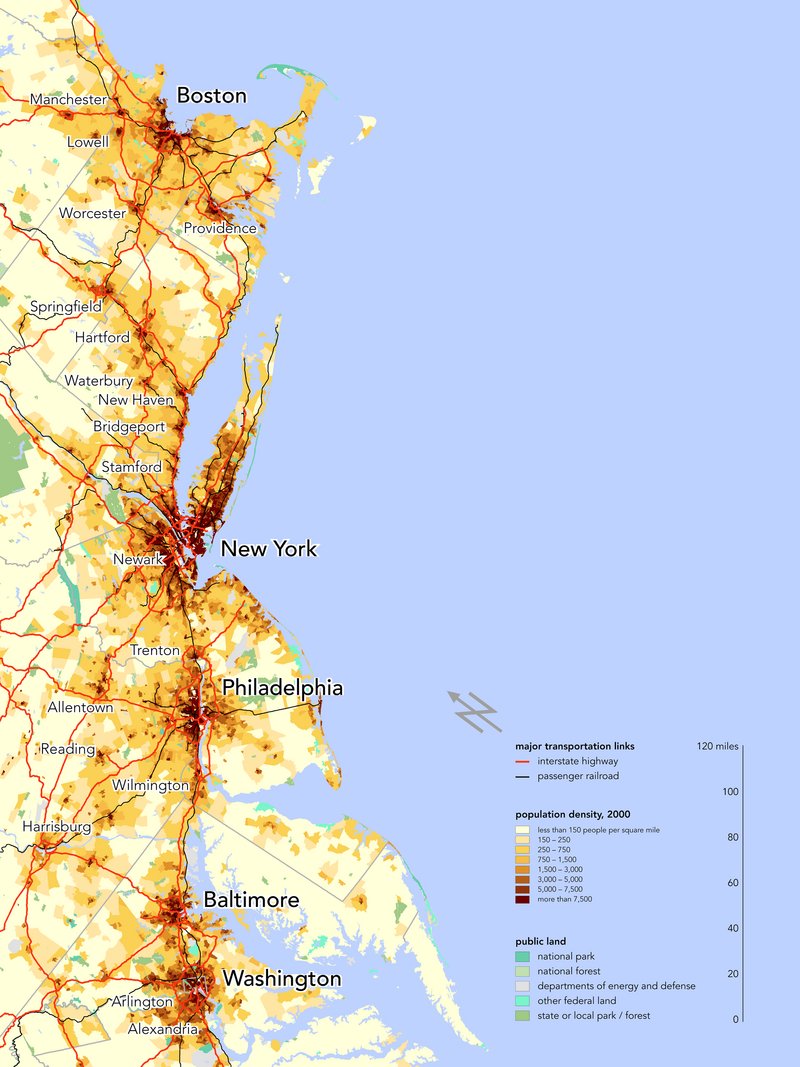 As a non-American it's shocking how close these cities are to each other