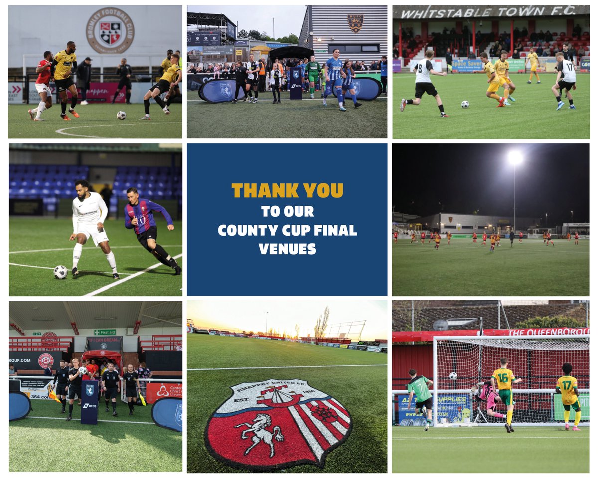 THANK YOU💙| With the County Cup competitions finished for another season we would like to say a big thank you to @maidstoneunited, @SheppeyUFC, @ChathamTownFC, @bromleyfc, @tonbridgeangels and @WTFC_1886 for their generous hospitality at our County Cup Finals!🙌