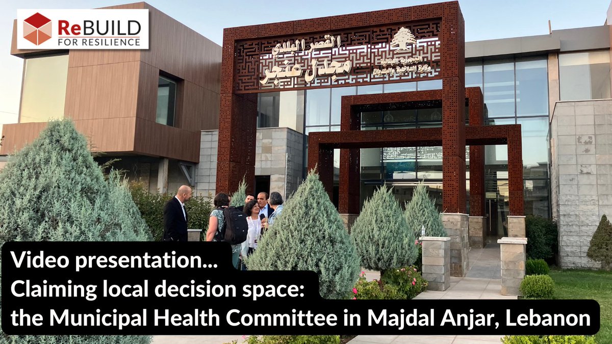 ReBUILD for Resilience (@rebuildrpc) on Twitter photo New video: Claiming local decision space: the Municipal Health Committee in Majdal Anjar
How do you create a new local healthcare governance model? <a href="/FouadFouad61/">Fouad Fouad</a> & <a href="/rouhamyamout/">Rouham Yamout</a> talk about their experiences at our learning site
rebuildconsortium.com/resources/muni…
<a href="/FCDOHealthRes/">FCDO Global Health Research</a> <a href="/FHS_AUB/">Faculty of Health Sciences at AUB</a> New video: Claiming local decision space: the Municipal Health Committee in Majdal Anjar
How do you create a new local healthcare governance model? <a href="/FouadFouad61/">Fouad Fouad</a> & <a href="/rouhamyamout/">Rouham Yamout</a> talk about their experiences at our learning site
rebuildconsortium.com/resources/muni…
<a href="/FCDOHealthRes/">FCDO Global Health Research</a> <a href="/FHS_AUB/">Faculty of Health Sciences at AUB</a>