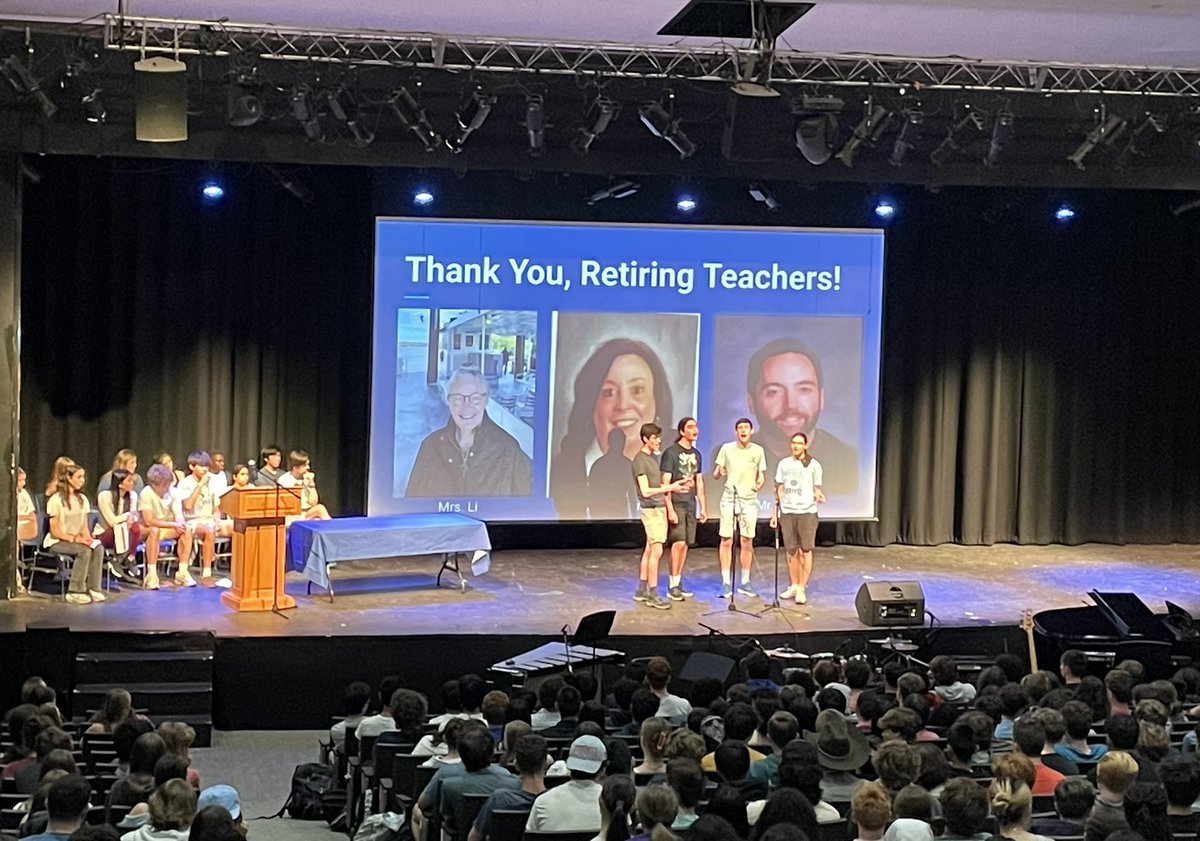 msandrews213's tweet image. Congratulations to our retiring teachers! Thanks StuCo and our music groups for an amazing assembly!