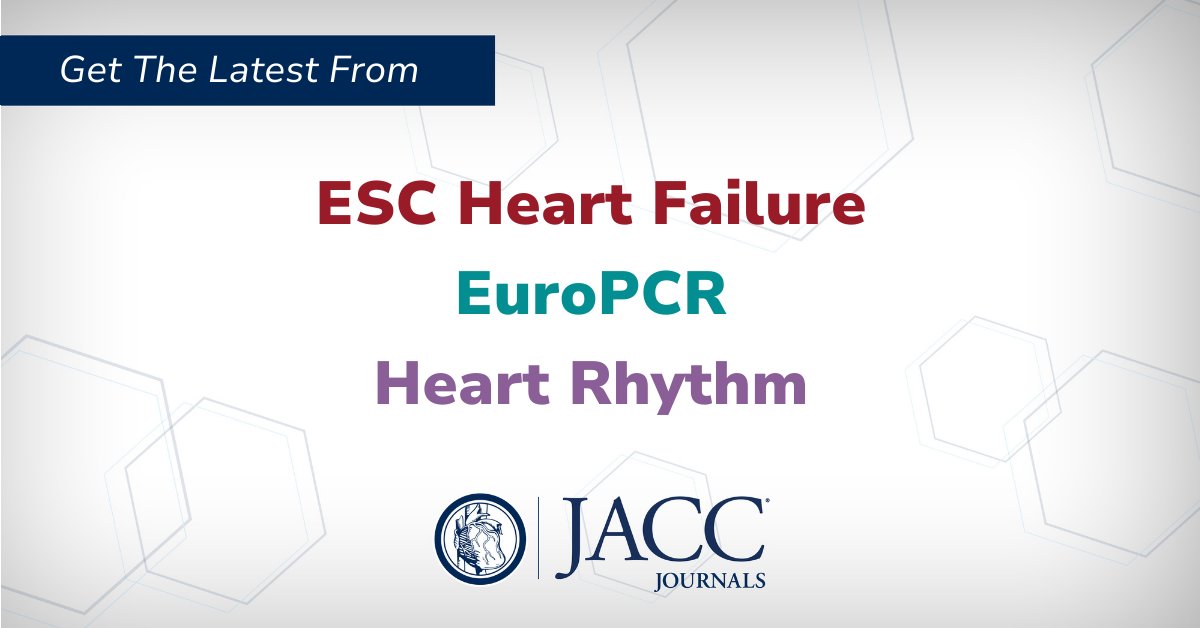 May held some of the biggest heart failure, interventional, & electrophysiology cardiology meetings!

Explore the hottest science from #JACCJourals at #HeartFailure2024, #EuroPCR, & #HRS2024 here: bit.ly/3QYbx3d

#HeartFailure #EPeeps #cvEP #CathLab