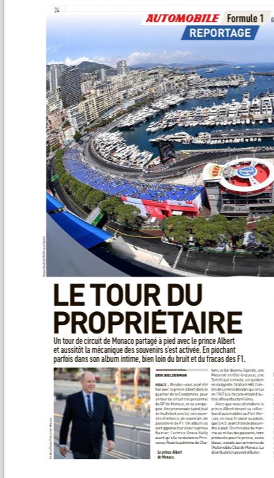 Un tour du circuit de Monaco 🇲🇨 à pied en compagne du #PrinceAlbert. Des souvenirs, des anecdotes. Parfois très loin de la @f1. A lire dans @lequipe ce vendredi. @palaismonaco @ACM_Media @GenBerti