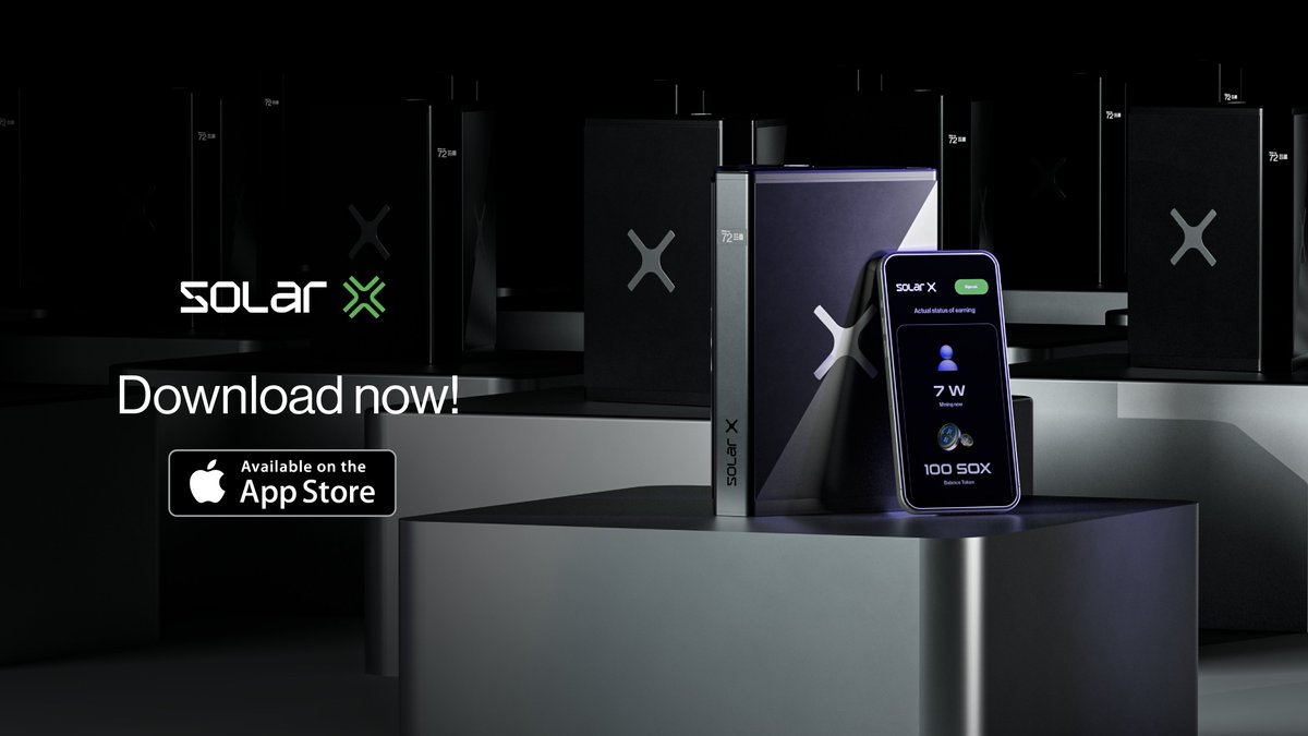 solarxchain's tweet photo. SolarX App is now LIVE! 🚀

This app marks just the beginning of our journey to empower miners worldwide. With the SolarX App, you can now:

🔍 Track Your Mining Progress: See real-time updates on the amount you're mining directly from your mobile device.

🔄 Choose Your Mining Preferences: Easily select which coins you want to mine, giving you full control over your mining operations.

Download the SolarX App today and take your mining experience to the next level!
Available only

Currently available exclusively on the Apple Store, the SolarX App will be available on the Google Play Store in just a couple of days. Stay tuned for more updates and exciting new features coming soon!

https://t.co/x1tfSzWw5w
