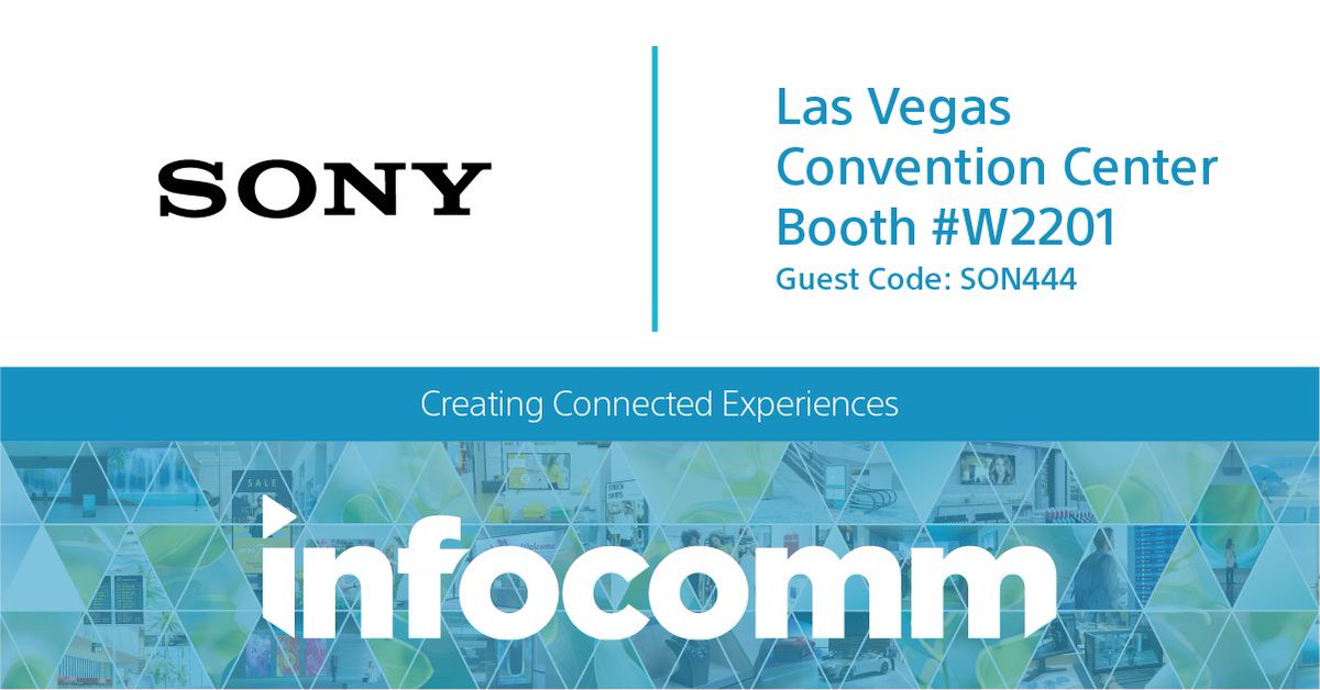 #InfoComm24 is approaching and #TeamSony can't wait to see everyone in Las Vegas! Still haven’t registered? Visit this website and enter our guest pass code, SON444: bit.ly/3IL9ydX

#proAV #avtweeps