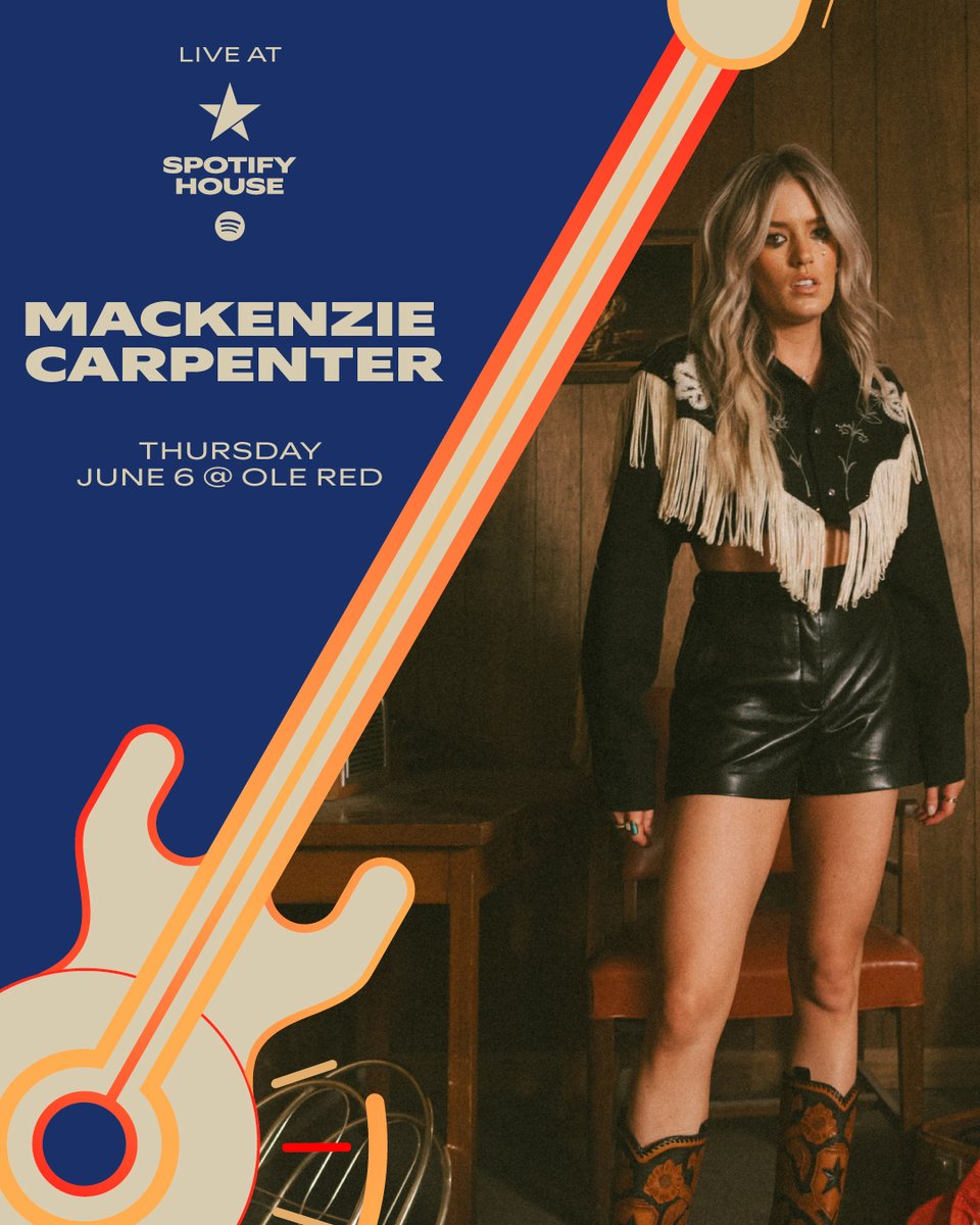so excited to see y’all at the Hot Country #SpotifyHouse this year at #CMAFest!! who's comin?? 🤠🎸🧡 @Spotify