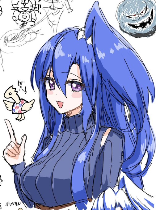 絵チャで描いた翼さん~衝撃的なトゲキッスを添えて~です 