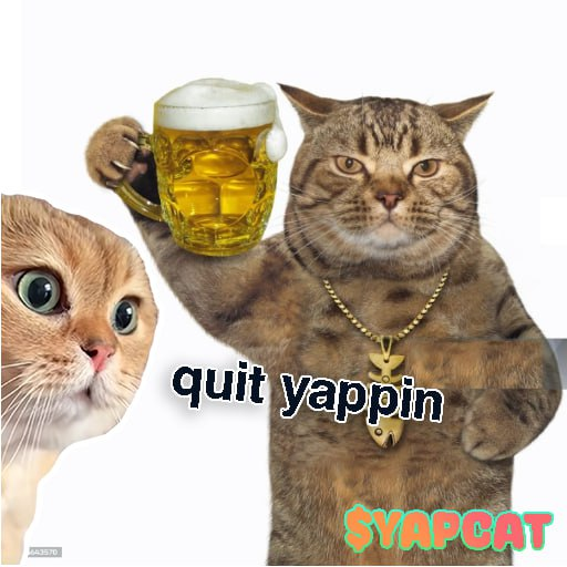 YapCatSol's tweet photo. @HARMONY__FX @tapswapai @beercoinmeme @TweetHunterIO they took #QuitYappin to heart. 😿 https://t.co/vwixXX8Qkh