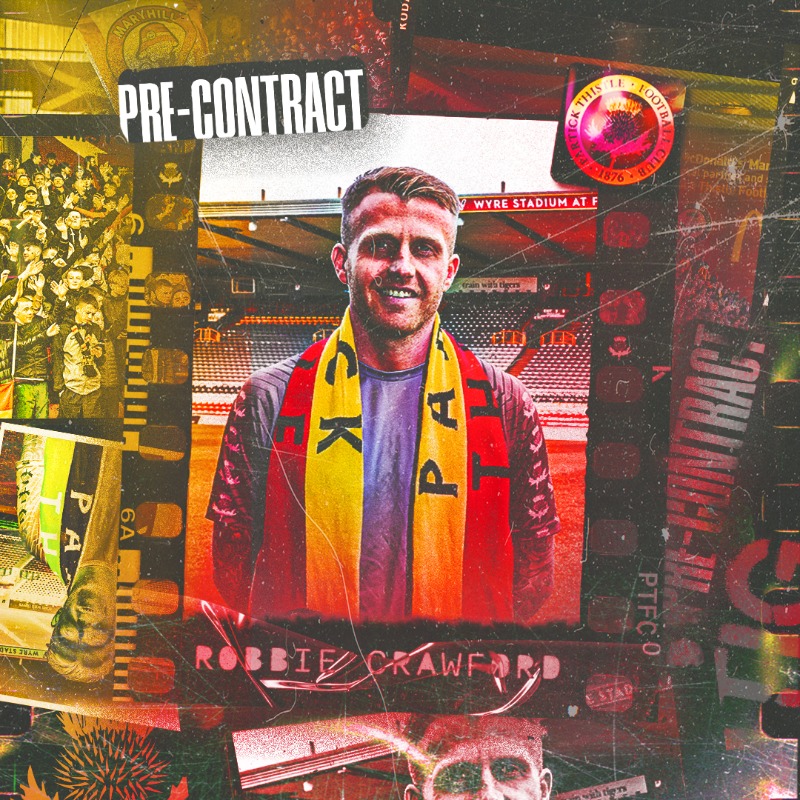 PartickThistle's tweet photo. ✍️ The first arrival of the summer!

We're delighted to announce the signing of Robbie Crawford on a pre-contract agreement.

He will sign a deal until 2026, subject to SFA clearance, when his Greenock Morton contract expires.

Read more 👇

https://t.co/KRosURq7tO