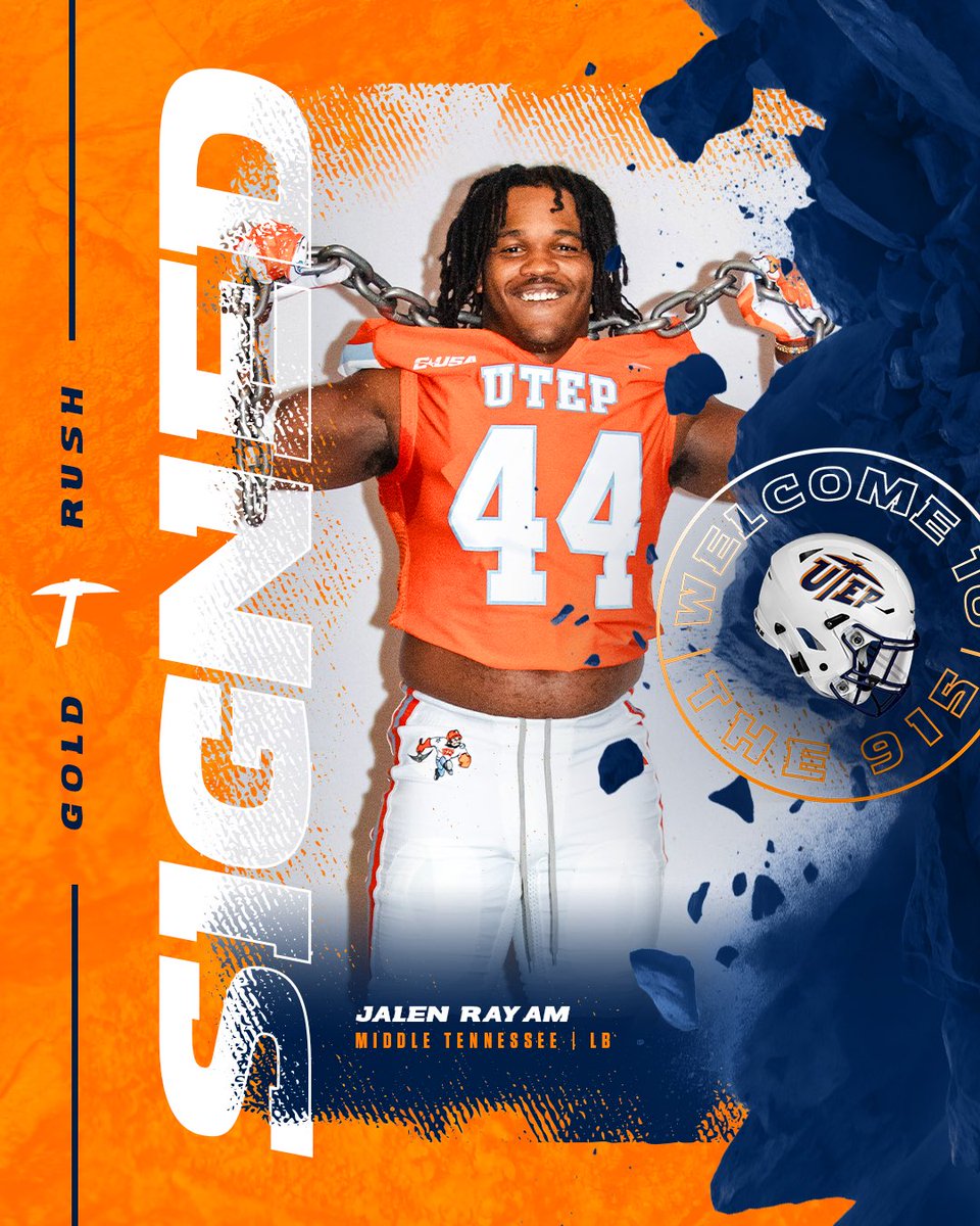 𝓼𝓲𝓰𝓷𝓮𝓭✍️ —> Jalen Rayam Welcome to the 915‼️ #WinTheWest 🏈 #PicksUp ⛏️ #OKG 😤