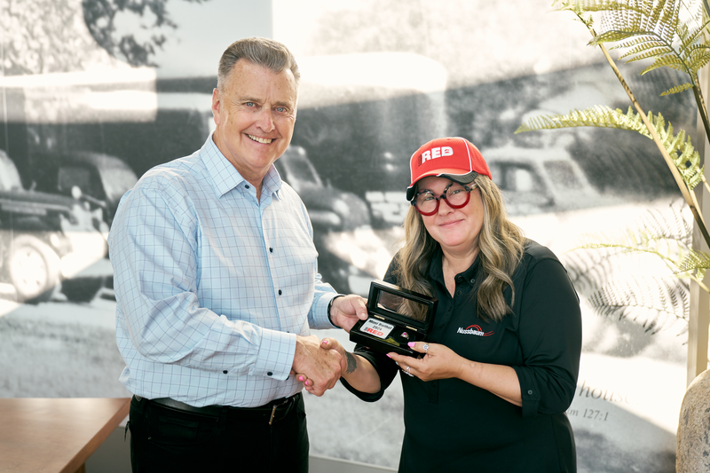 NussbaumTrans's tweet photo. Let's hear it for Mimi Barthel, our newest #CertifiedRED driver! 🥳🥳
"Thank you, Mimi, for all the passion and hard work you bring with you every day! I'm very proud of everything you've accomplished!" - Matt, Driver Manager https://t.co/Gnj37VSnhN
