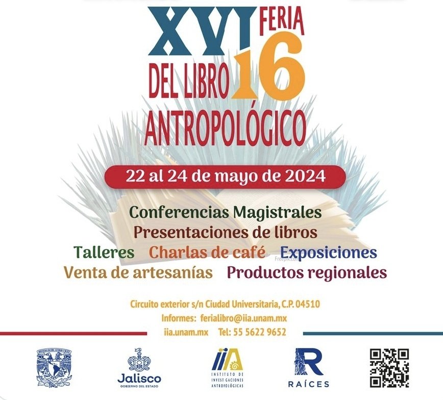 anantrop's tweet photo. XVI FERIA DEL LIBRO ANTROPOLÓGICO 2024 Del 22 al 24 de mayo, en el vestíbulo del @iiaunam de la @UNAM_MX ¡Aquí se encuentra a la venta nuestra revista ANALES DE ANTROPOLOGÍA!

📷 Circuito Exterior s/n, CU, CDMX
📷 De 10:00 a 19:00 horas.
📷 Entrada Libre https://t.co/riabUqE93v
