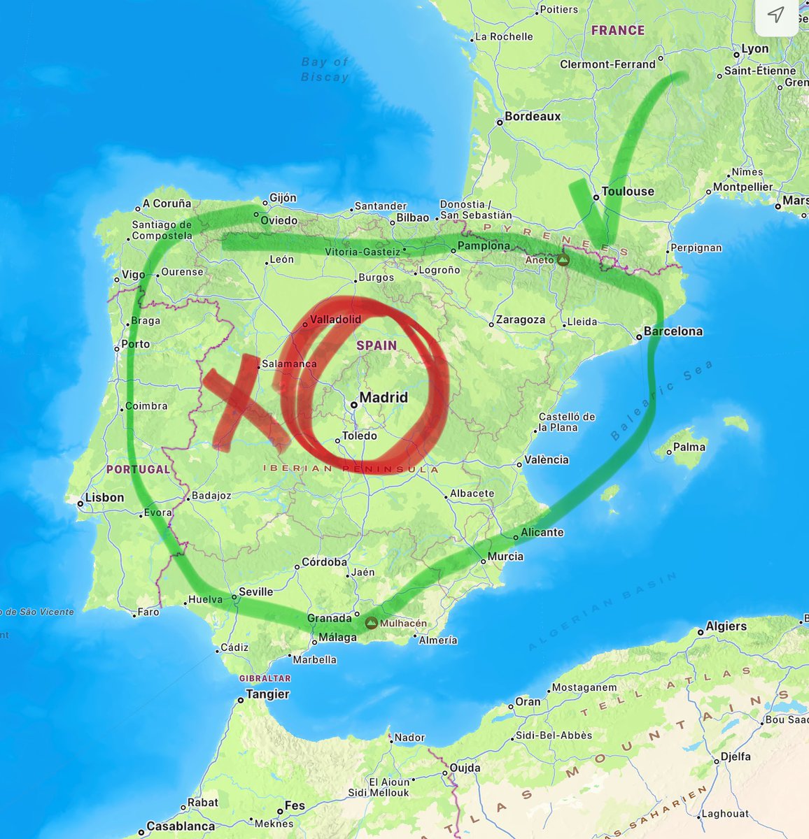 If you are a country with a strong desire to nuke Spain, just remember to aim to the center. Those who live near the shores of the Peninsula or close to the Pyrenees are not responsible for Madrid policies and, most of us, we are not even Spaniards. Thxs!