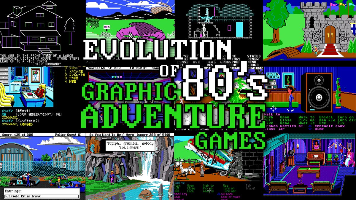 Check out the evolution of 80's Graphic Adventure Games. There are some pretty amazing classics from the 80's that established the genre - what are the most nostalgic for you? youtu.be/Ge3331xv-lw #pointandclick #adventuregames #dosgaming #appleii