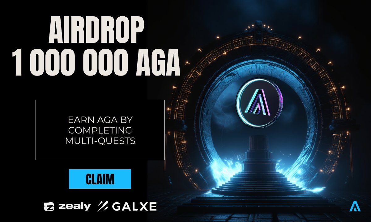 🚨 Attention #Airdrop Alert! 💪Become an Agorian by participating in our massive airdrop: 1 million $AGA tokens. 👉 bit.ly/3wCJb7Q 🪂The Airdrop will be distributed after the IDO. Eligibility and allocation will be a combination of your activity in the community, on