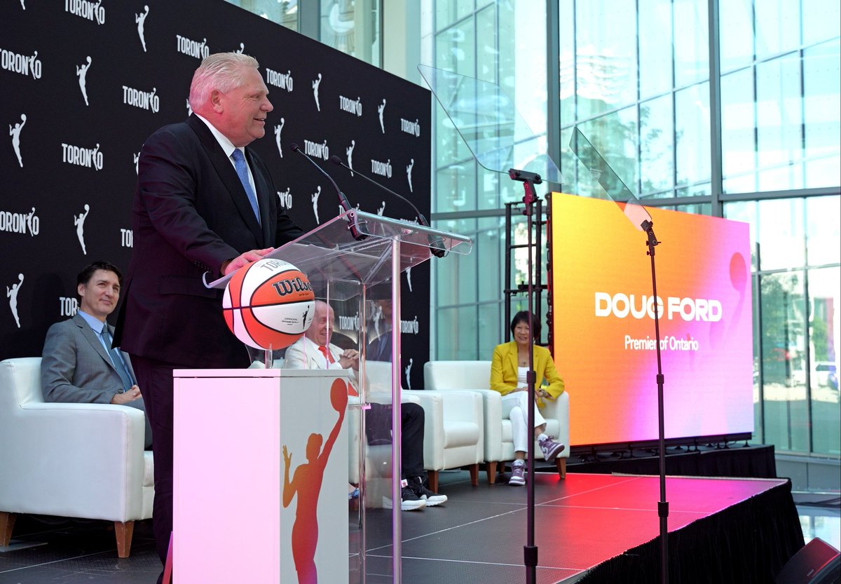 What an exciting start to the day as we welcomed Canada’s first @WNBA team to Toronto! I can’t wait to see this team hit the court in 2026, helping inspire more women and girls to get involved in basketball and adding to our already thriving sports scene. Welcome to Ontario!