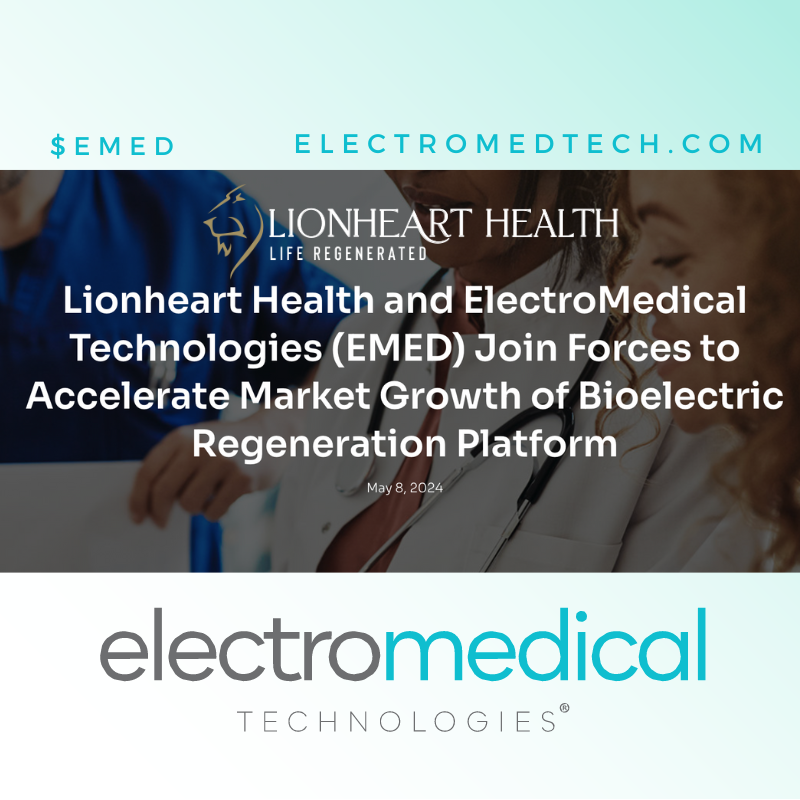 electromedtech's tweet photo. #StockMarketNews: Lionheart Health partners with $EMED to enhance market presence for their #bioelectric regeneration products. The Wellness Pro Infinity™ device will be available at all 124 locations. Details here: https://t.co/tl7r8cR3RJ #StocksToWatch #ElectroMedTech #EMED https://t.co/ZweVwGWCPm