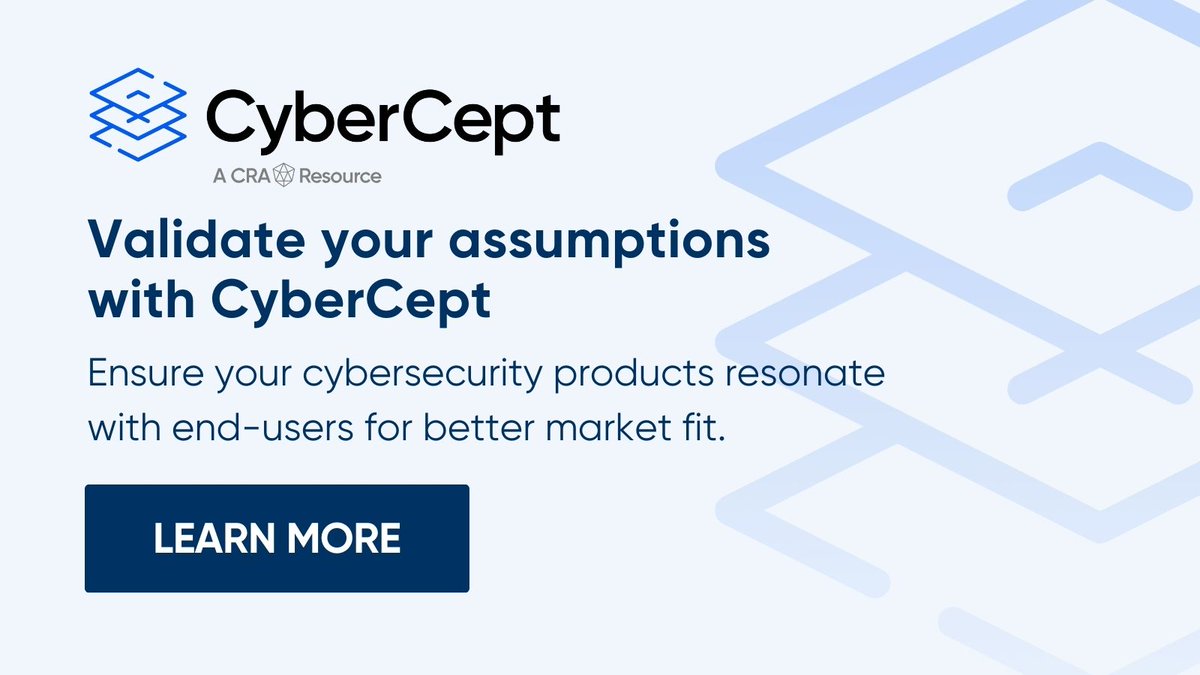 Boost confidence in your strategy with CyberCept. Test assumptions, refine targeting, and master precision marketing. Book a meeting now. #CyberCept #CybersecurityMarketing #DataDrivenMarketing bit.ly/49XrLAs