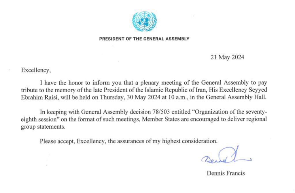 You can’t make this up - the UN General Assembly is holding a tribute to the Butcher of Tehran, Ebrahim Raisi, next week. This grotesque act tells you all you need to know about the moral authority of the United Nations.